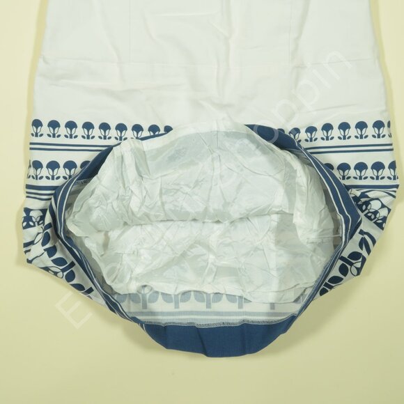 Brooks Brothers 346 Shift Dress Womens 2 White Blue Floral Cotton Sleeveless - Picture 4 of 8